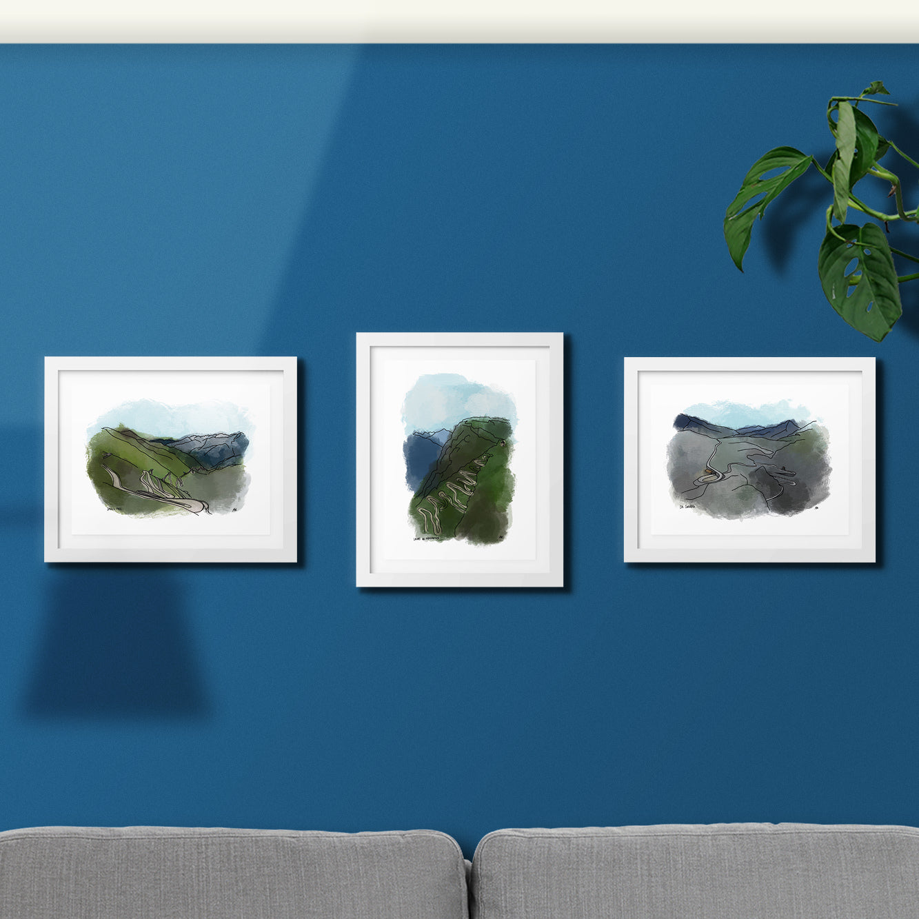 See.Sense 'Famous Climbs' Cycling Prints